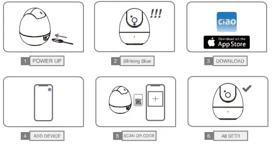 waciao One 360 Home Pan Tilt Camera - Setup