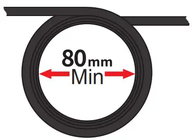 CableDecom Fiber Optic 4K DVI Cable - When handling excess cables