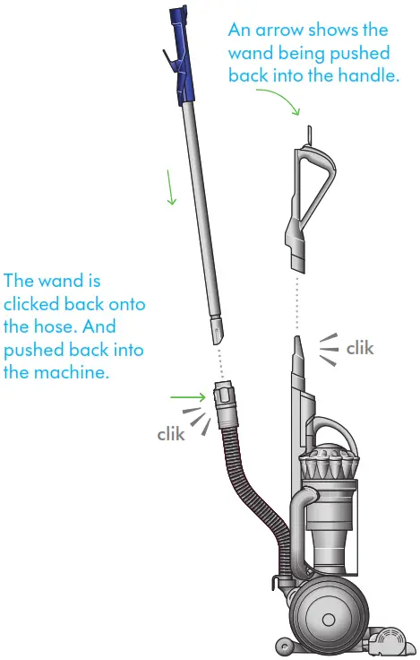 dyson cordless vacuum cleaner - Fit the wand