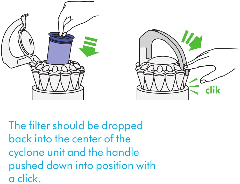 dyson cordless vacuum cleaner - Reassemble
