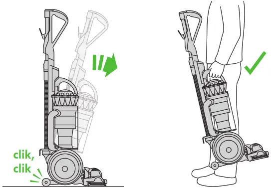 dyson cordless vacuum cleaner - Storing your machine