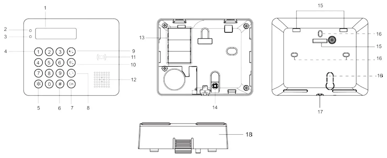 Climax KPT-35N REMOTE KEYPAD with NFC Reader 1