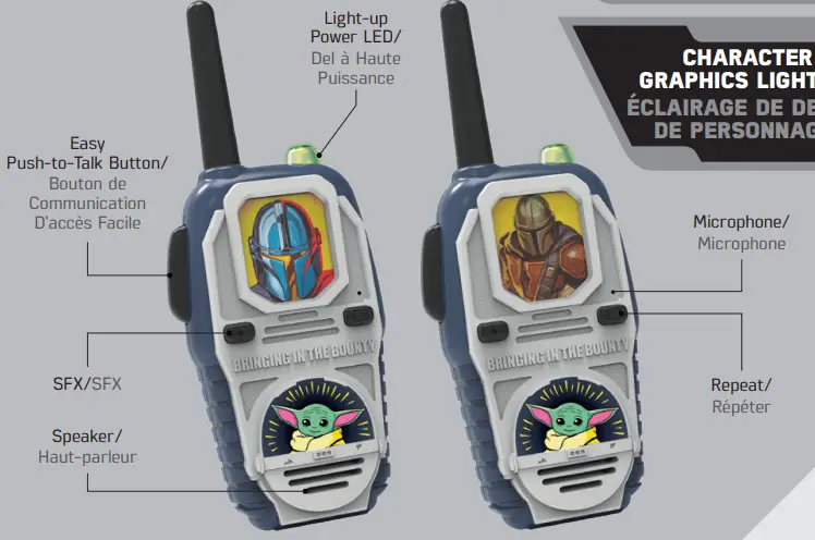 THE MANDALORIAN MD-212-FEV0 FRS Deluxe Walkie Talkies 1