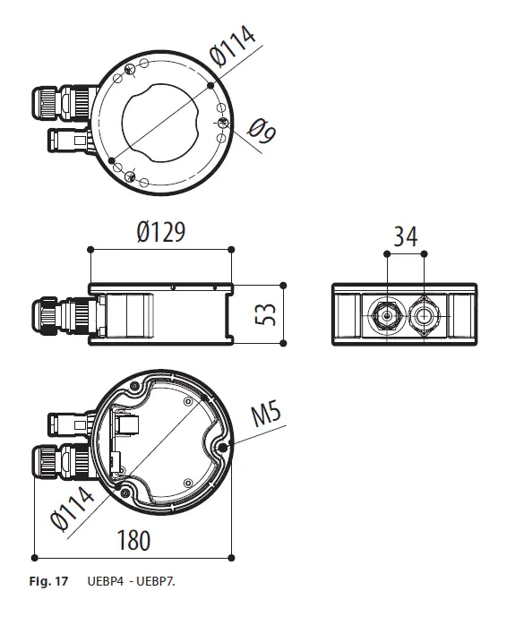 VIDEOTEC UEBP4 Parapet Bracket with Quick Connectors for ULISSE EVO fig 16
