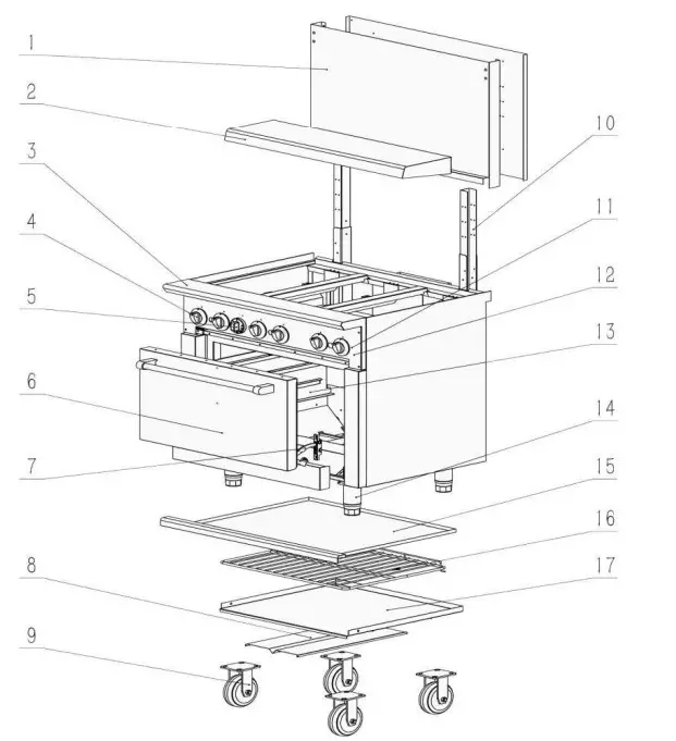 PATRIOT PT-R24 2 Burner Natural Gas Range - Figure 13
