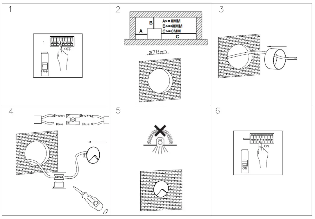 Lucci decor 239333 Tread LED Step Light - Installation