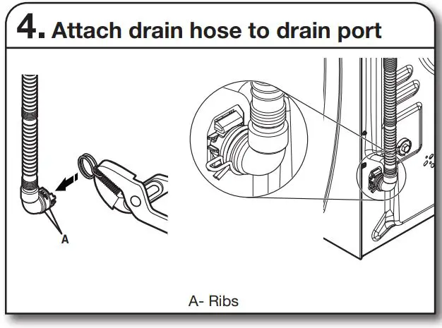 MAYTAG MHW8630HW Smart Front Load Washer Instruction Manual - Attach drain hose to drain port