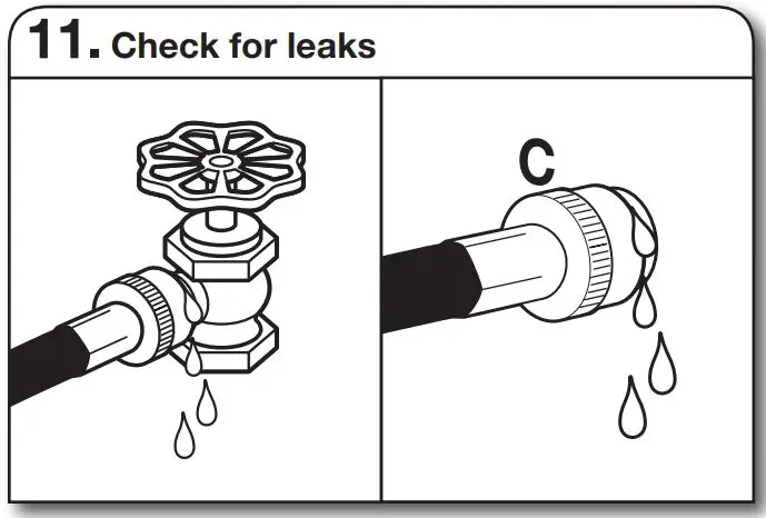 MAYTAG MHW8630HW Smart Front Load Washer Instruction Manual - Check for leaks