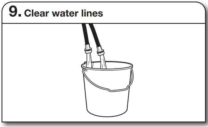 MAYTAG MHW8630HW Smart Front Load Washer Instruction Manual - Clear water lines