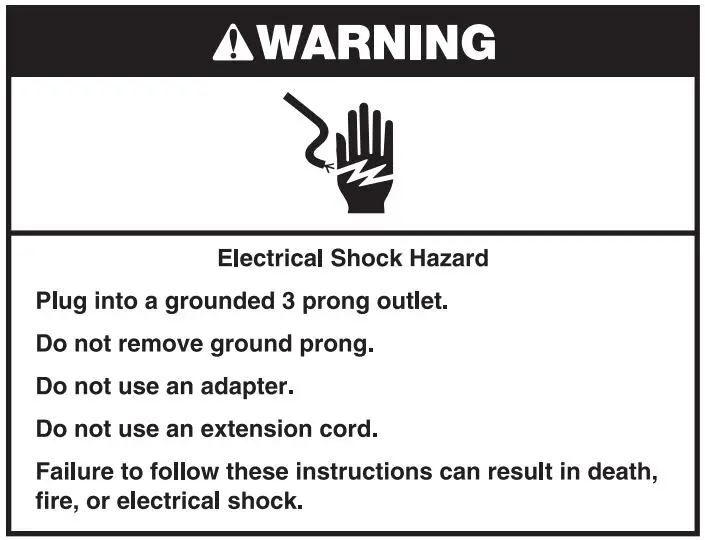 MAYTAG MHW8630HW Smart Front Load Washer Instruction Manual - Electrical shock hazard