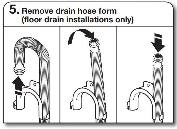 MAYTAG MHW8630HW Smart Front Load Washer Instruction Manual - Remove drain hose form