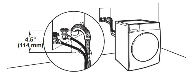 MAYTAG MHW8630HW Smart Front Load Washer Instruction Manual - Wall standpipe drain system