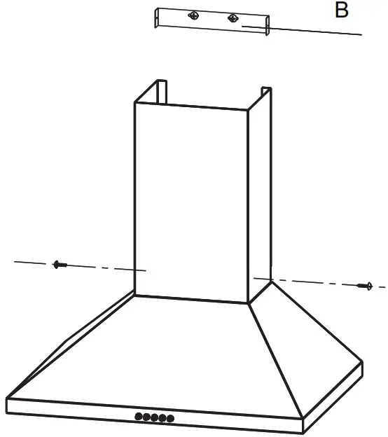 Master Kitchen 330364 Retro Rangehood - CHIMNEY ASSEMBLY