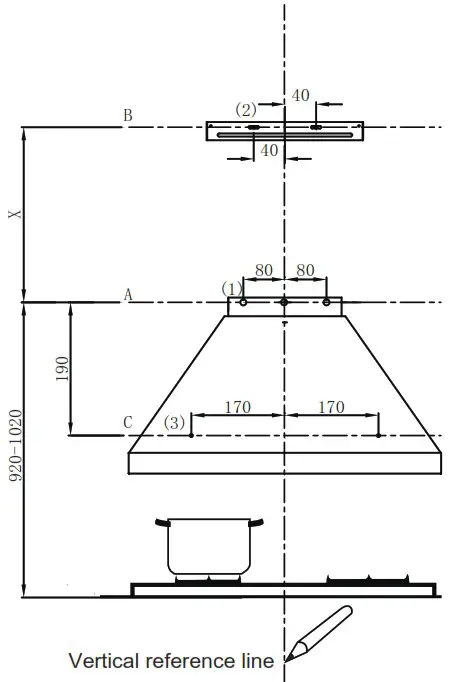 Master Kitchen 330364 Retro Rangehood - INSTALLATION 1