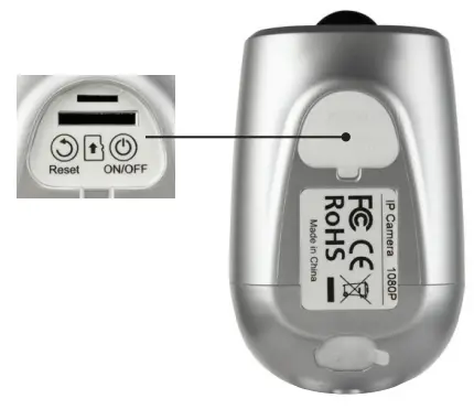 Brilliant 21812-05 HD 1080 2.0 Megapixel - access power button