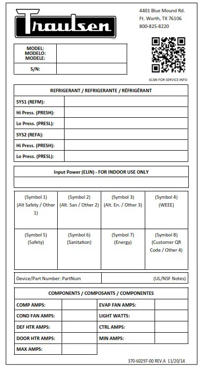 Traulsen RR132LP COR02 Single Section Correctional Roll Thru Refrigerator - fig 15