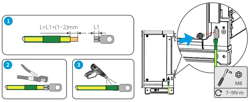 GOODWE GW250K HT HT Series Three Phase 6 12 MPPTs Solar Inverter PE Cable