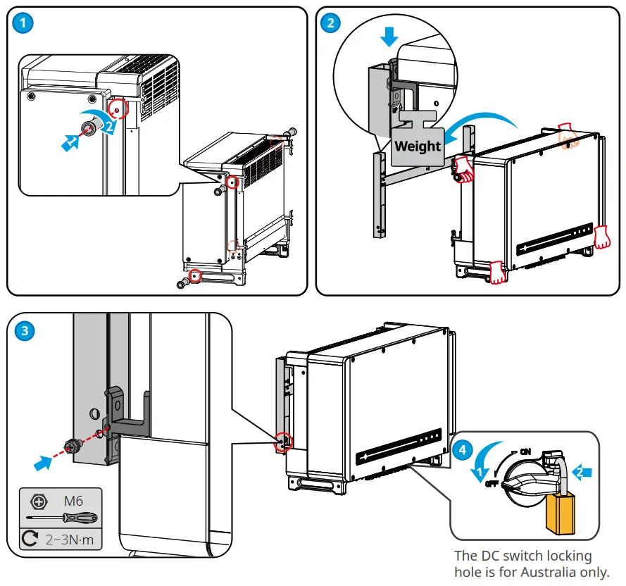GOODWE GW250K HT HT Series Three Phase 6 12 MPPTs Solar Inverter frame