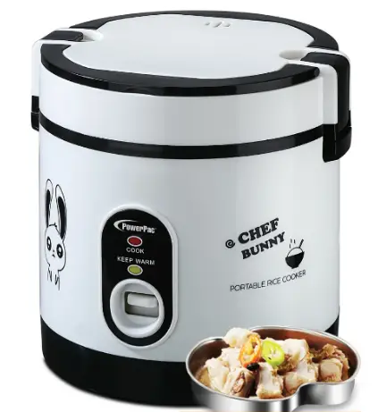 PowerPac-PPRC090-0-6L0-Portable-Rice-Cooker-with-Stainless-Steel-Food-Tray-PRODUCT