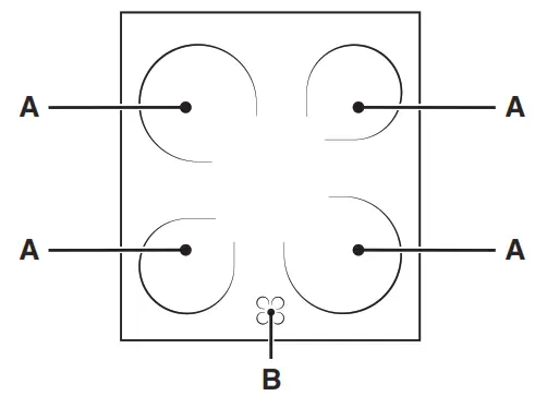 INDESIT ID67V9KMWDouble Oven Electric Cooker - Cooking zones