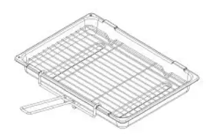 INDESIT ID67V9KMWDouble Oven Electric Cooker - KIT GRILL PAN