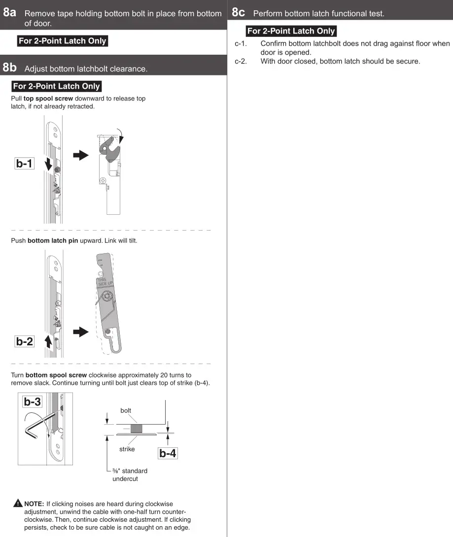 ALLEGION VON DUPRIN Rim Panic Exit Device - BOTTOM LATCHBOLT CLEARANCE