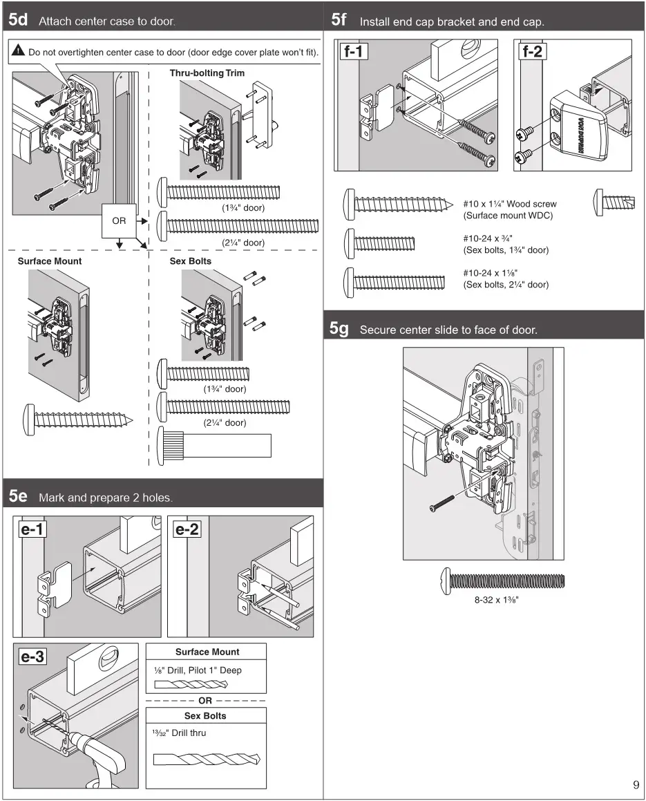 ALLEGION VON DUPRIN Rim Panic Exit Device - DEVICE INSTALLATION 2