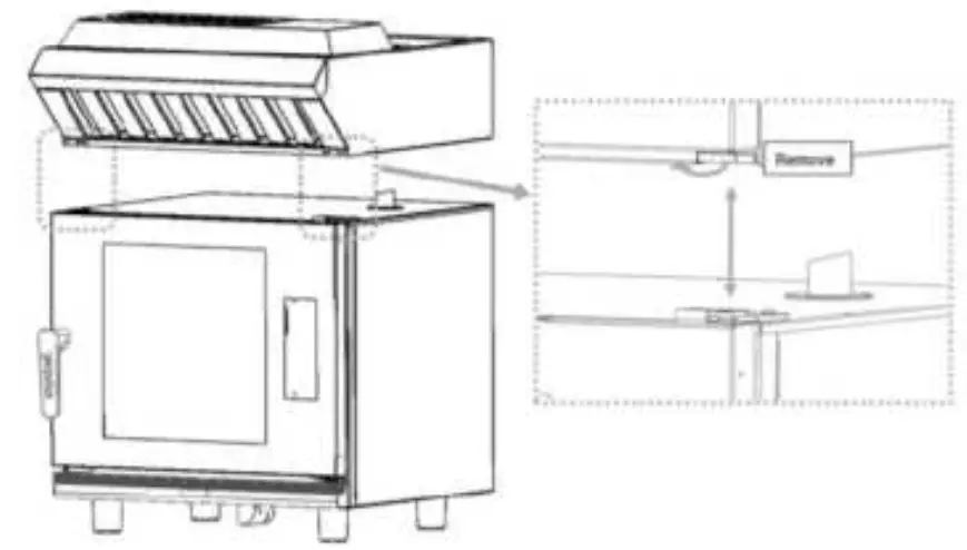 mychef Frontal steam condensation and odour hood with carbon filter 02