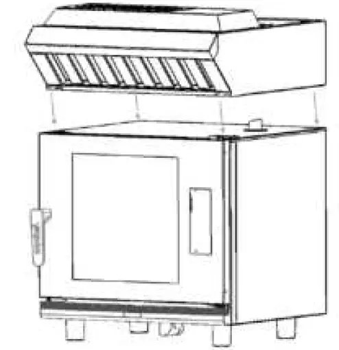 mychef Frontal steam condensation and odour hood with carbon filter 02