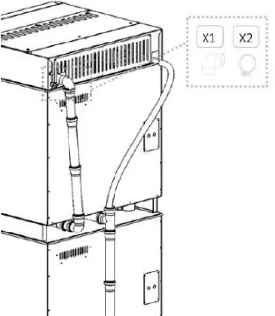 mychef Frontal steam condensation and odour hood with carbon filter 06