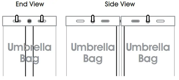 ULINE H-2953 Umbrella Bag Stand -Side View