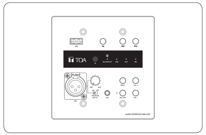 TOA MW-41BT Audio Interface with USB and Bluetooth