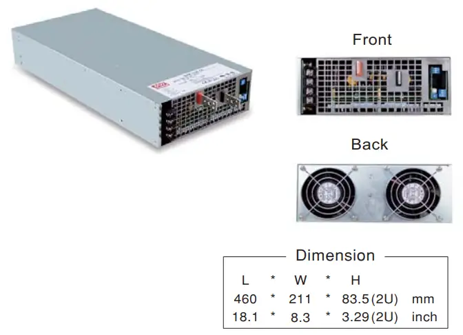 MEAN WELL SHP 10K series 10KW 3 3W High Efficiency Digital Power Supply -
