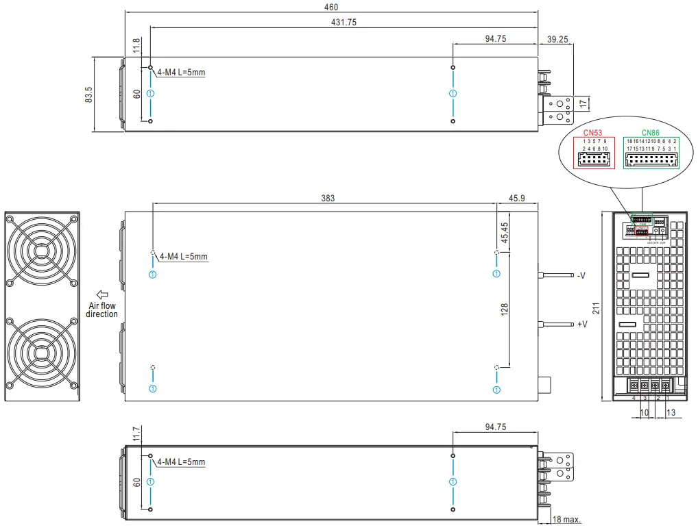 MEAN WELL SHP 10K series 10KW 3 3W High Efficiency Digital Power Supply - 18