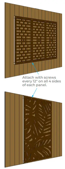 OUTDECO USA Decorative Modular Panels - Attach with screws