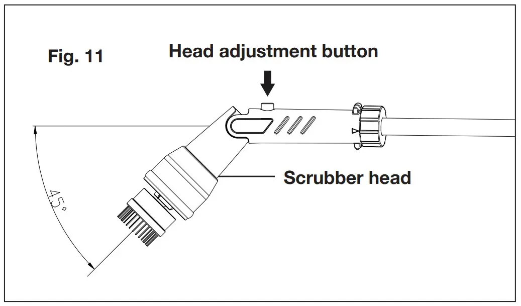 Adjusting Scrubber Head