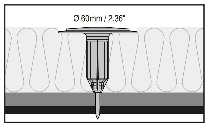 HILTI X-IE-GS Insulation Fastener  Dimension