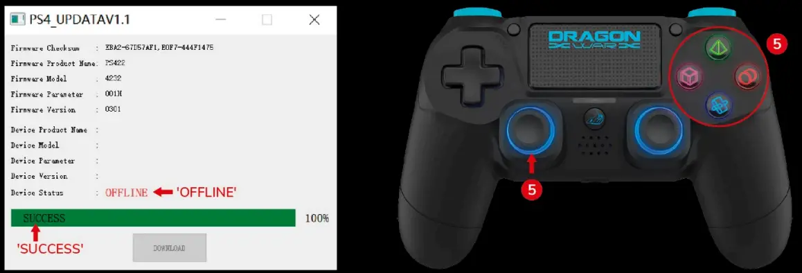 Dragonwar G-PS4-002-BK Wireless Pc Game Controller-fig5