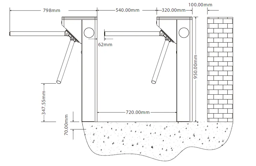 ZKTeco-mTS1000-Series-Tripod-Turnstile-1