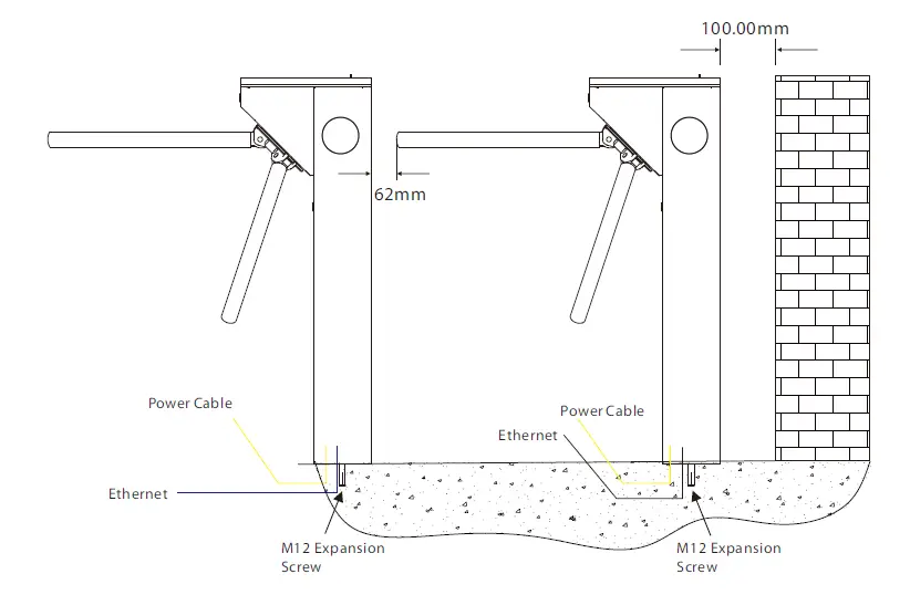 ZKTeco-mTS1000-Series-Tripod-Turnstile-11