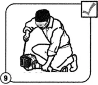 SENIX GTC4Q-L Trimmer - Crouch in the starting position