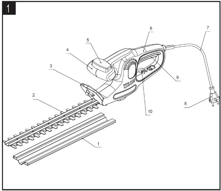 NAKAYAMA EH4510 50cm 450W Edging Shears - overview 1