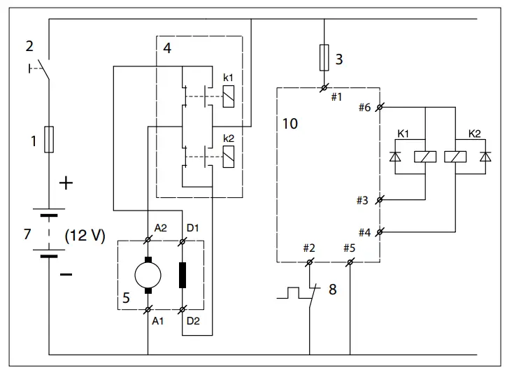 Connection wiring loom to thruster