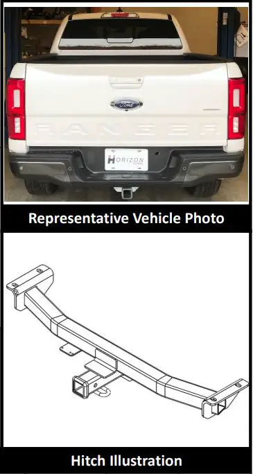 HORIZON 76583 Ford Ranger Class 4 Trailer Hitch-FIG4