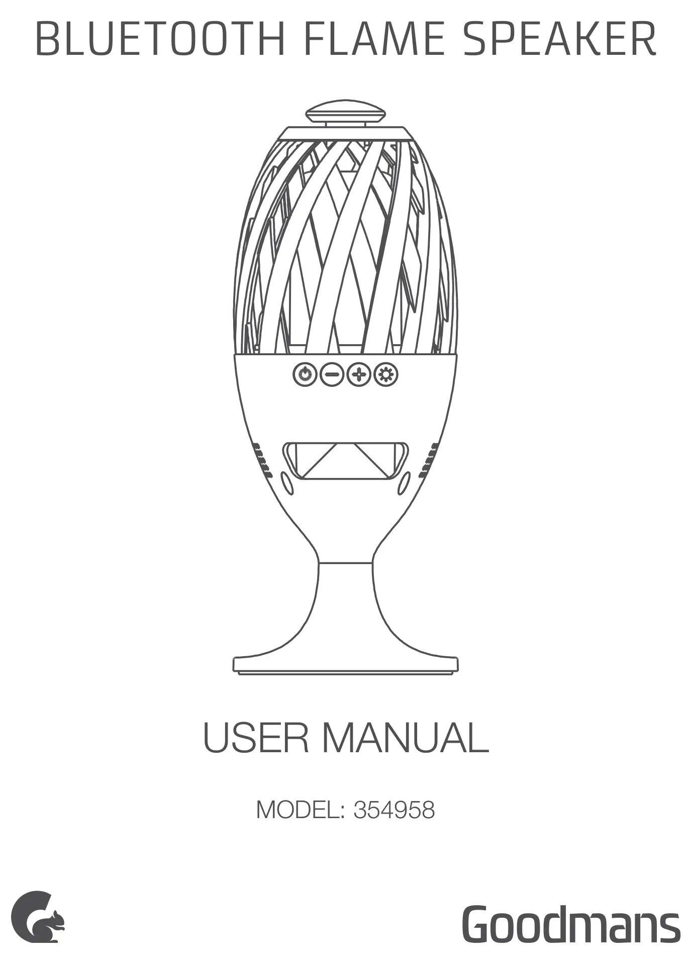 Goodmans 354958 Bluetooth Flame Speaker User Manual