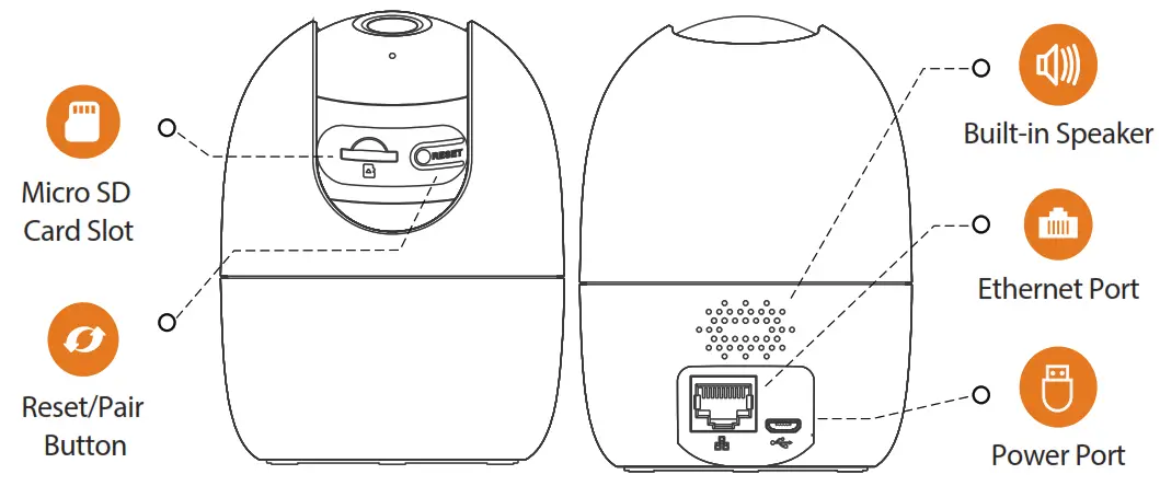 IMOU A22EP-V2 A1 2MP WiFi Pan and Tilt Camera -- Press and hold