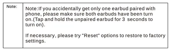 TOZO T6 Waterproof Wireless Earbuds - Button operation 1