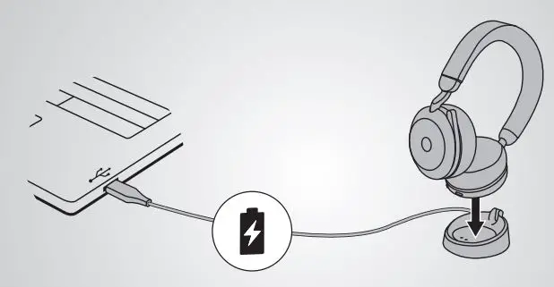 Jabra EVOLVE2 75 Wireless Bluetooth Headphone User Guide - Charging Stand