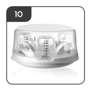 Using your Microwave Steam Steriliser Remove the If the steriliser is left 10