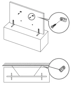 SAMSUNG QA43LS03A 43 Inch Frame QLED 4K Smart TV - Preventing the TV from falling